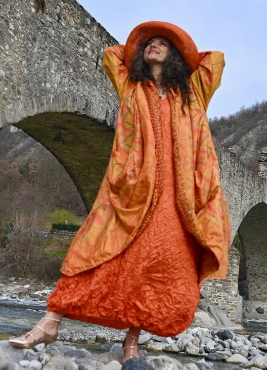 Kimono in sari di viscosa Vintage ( i tessuti ) - immagine 13