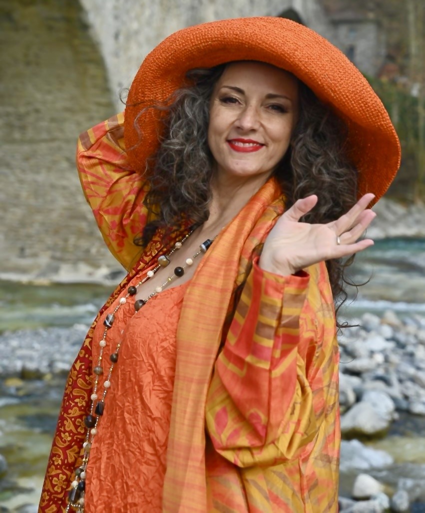 Kimono in sari di viscosa Vintage ( i tessuti ) - immagine 3