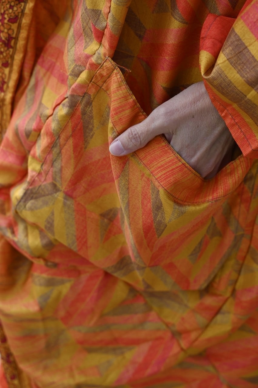 Kimono in sari di viscosa Vintage ( i tessuti ) - immagine 6